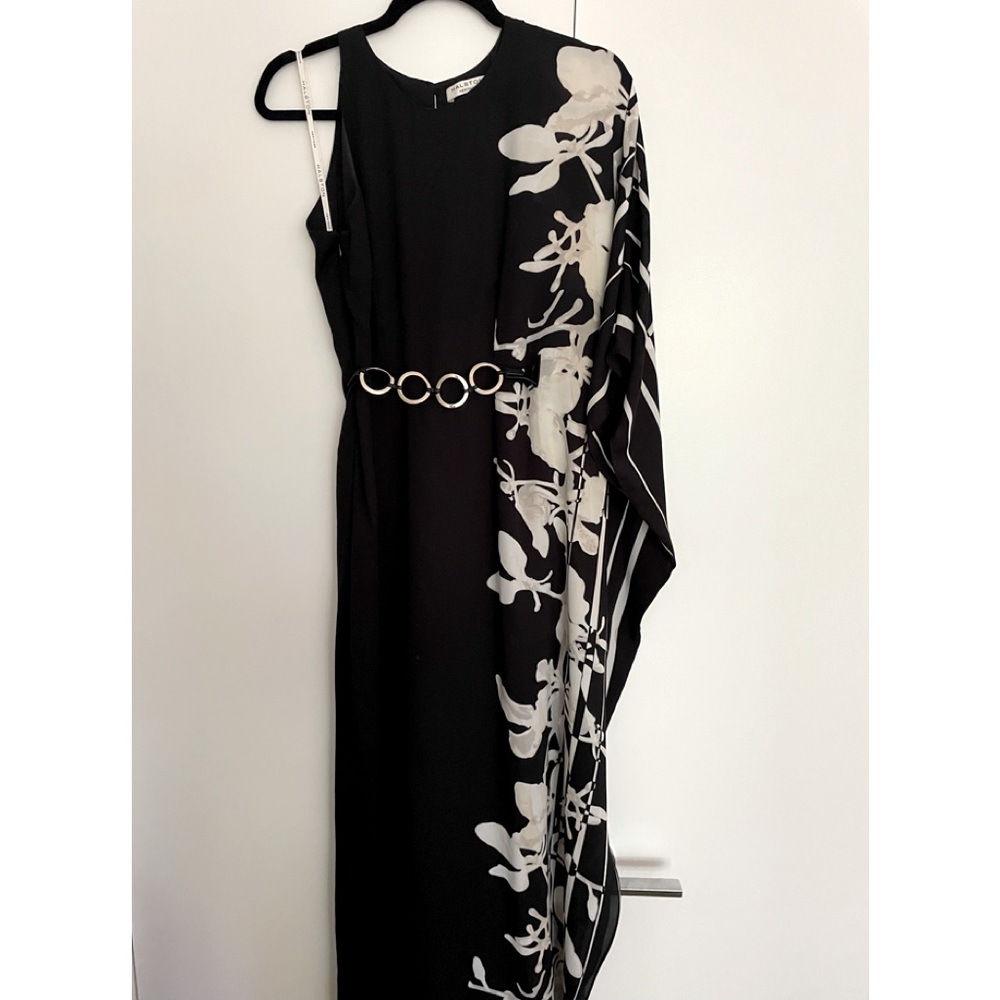 Halston Heritage One Shoulder Orchid Gown, 4